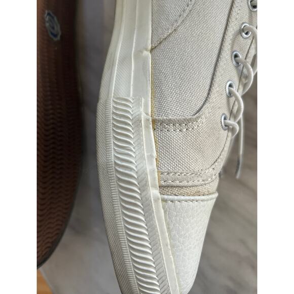 Greats The Wilson Tan Canvas White Leather Toe Sneaker - Picture 2 of 10